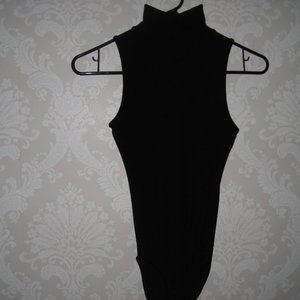 Victoria's Secret Turtleneck Size Medium Black Body Suit/Tank